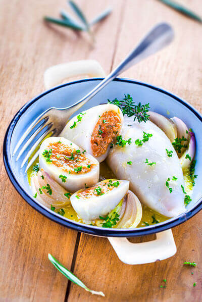 antoine duchene photographe pour recette de soupe de Calamars farçis