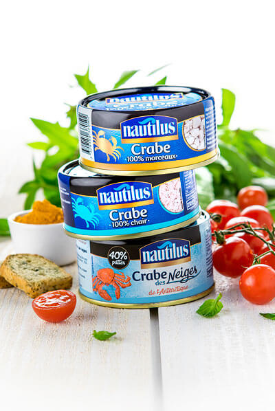 antoine duchene photographe pour les conserves de crabes Nautilus Food